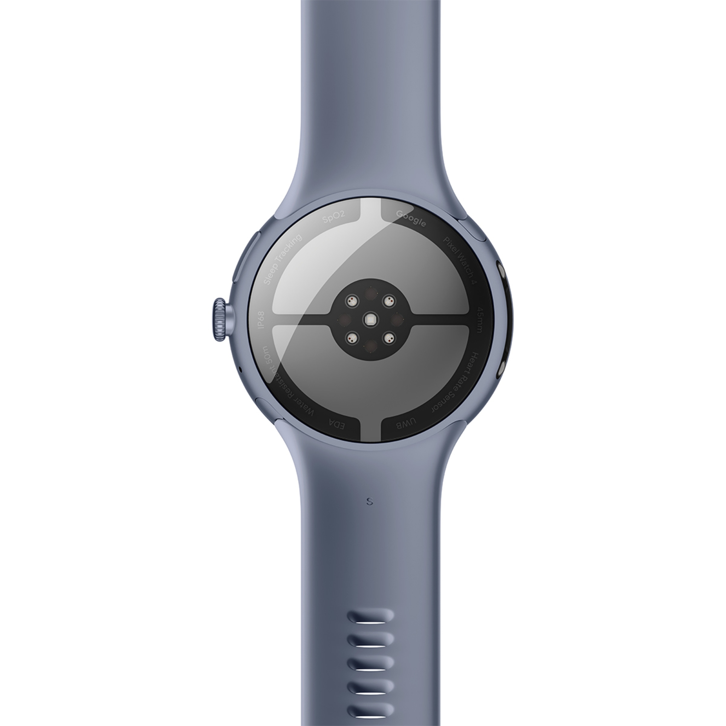 Google Pixel Watch 4 45mm, Caja de aluminio color plata pulida y correa deportiva en piedra lunar, Wi-Fi Smartwatch Sterling-7