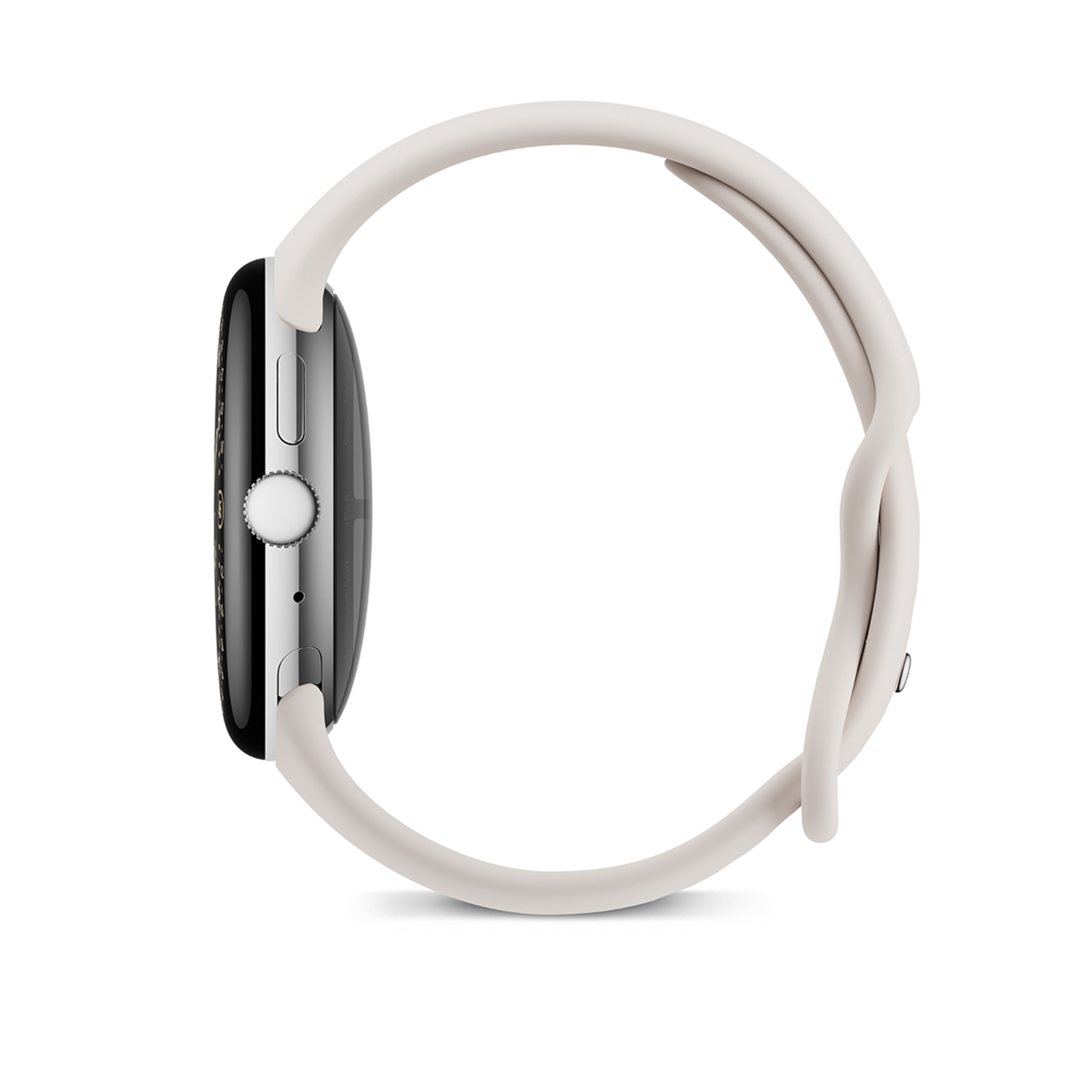 Google Pixel Watch 4 45mm, Caja de aluminio color plata pulida y correa deportiva en Porcelana, Wi-Fi Smartwatch Plata-5