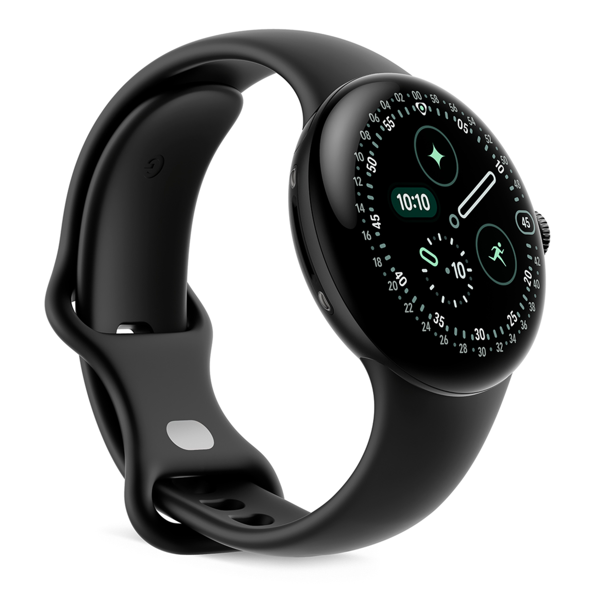 Google Pixel Watch 4 41mm, Caja de aluminio color negro mate y correa deportiva en Obsidiana, Wi-Fi Smartwatch Negro-1