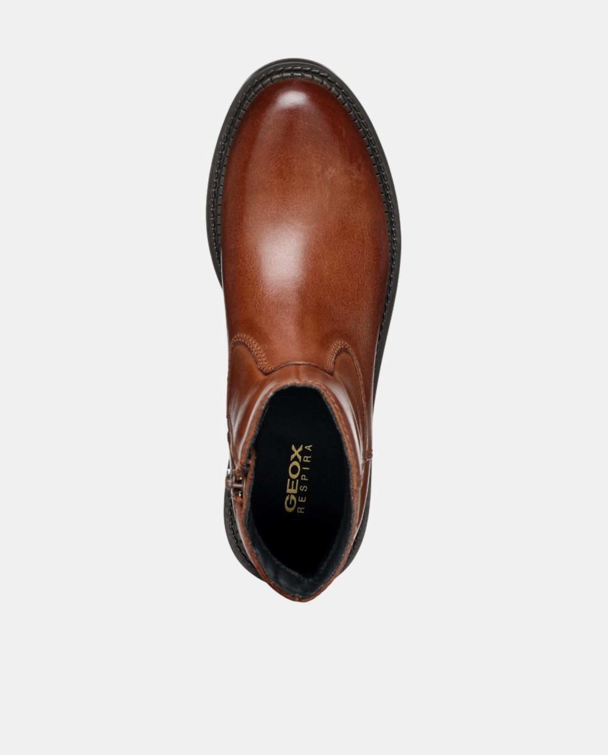 Botins Transpiráveis com Salto Baixo Couro-4