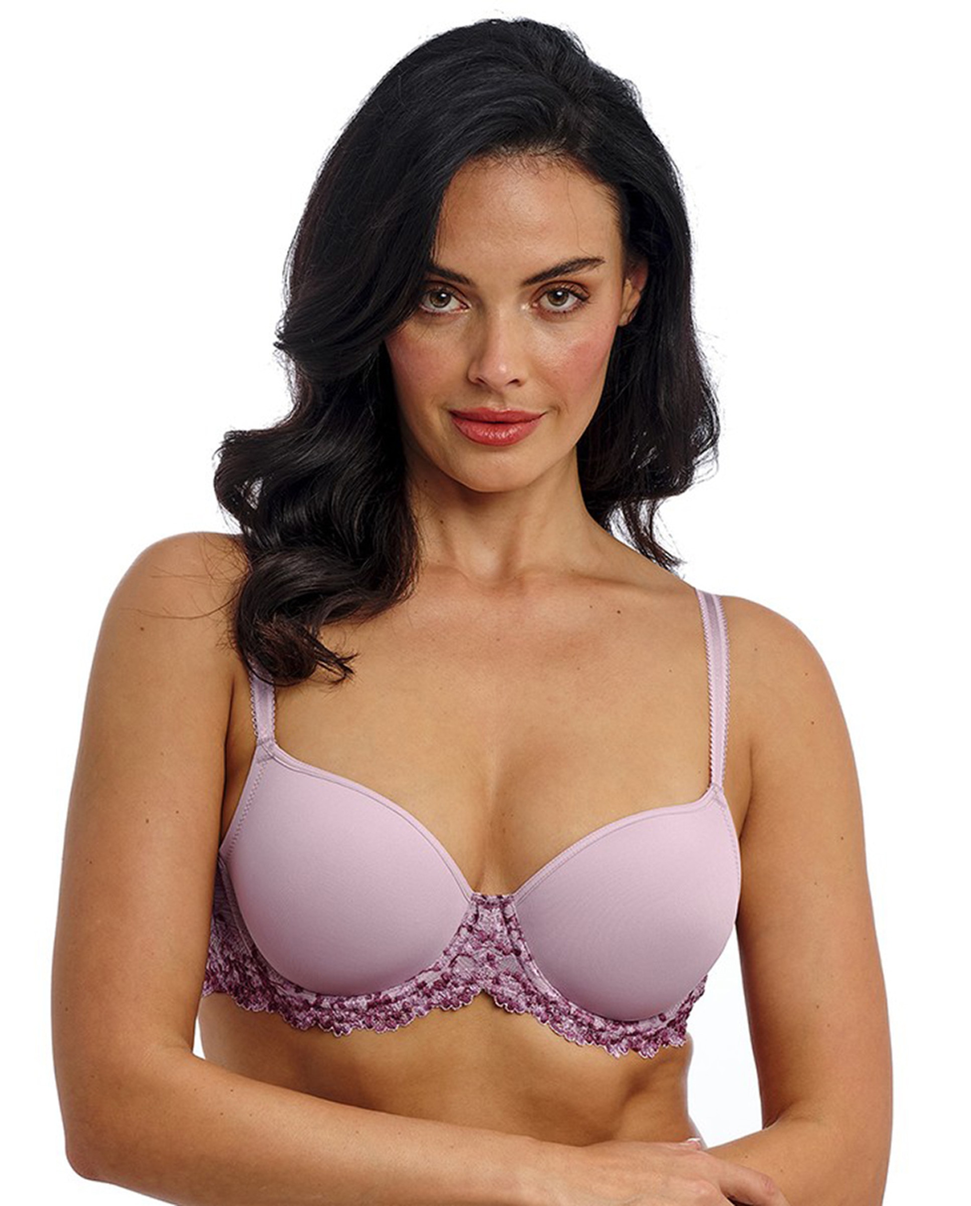 Soutien almofadado Embrace Lace com renda Lilás-1