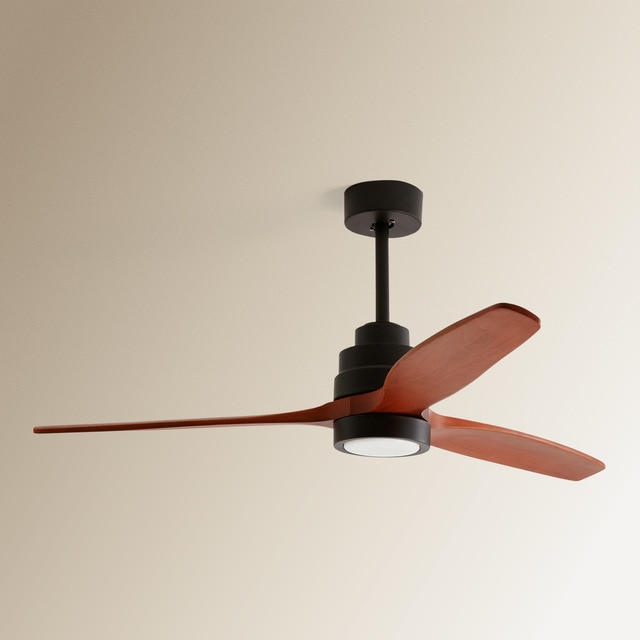 Imagem 0 de Ventoinha de Teto com Luz LED e Motor DC Son Bou - Preto/Madeira