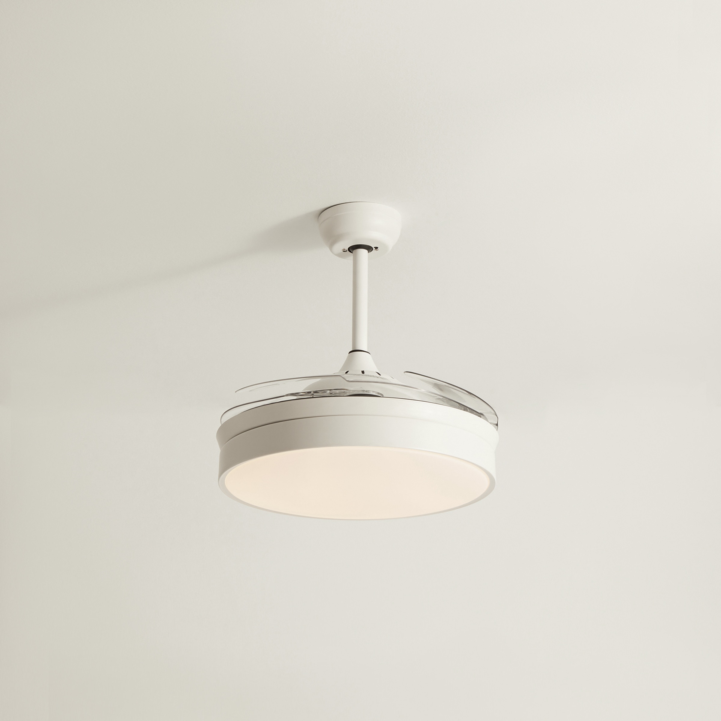 Ventoinha de Teto com Luz LED e Motor DC Soller - Branco Branco-4
