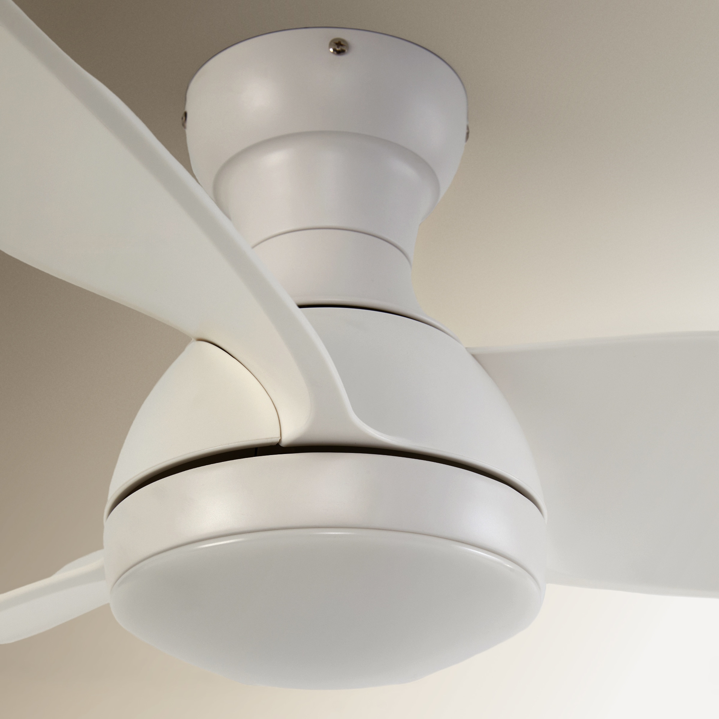 Ventoinha de Teto com Luz LED e Motor DC Fornells - Branco Branco-6