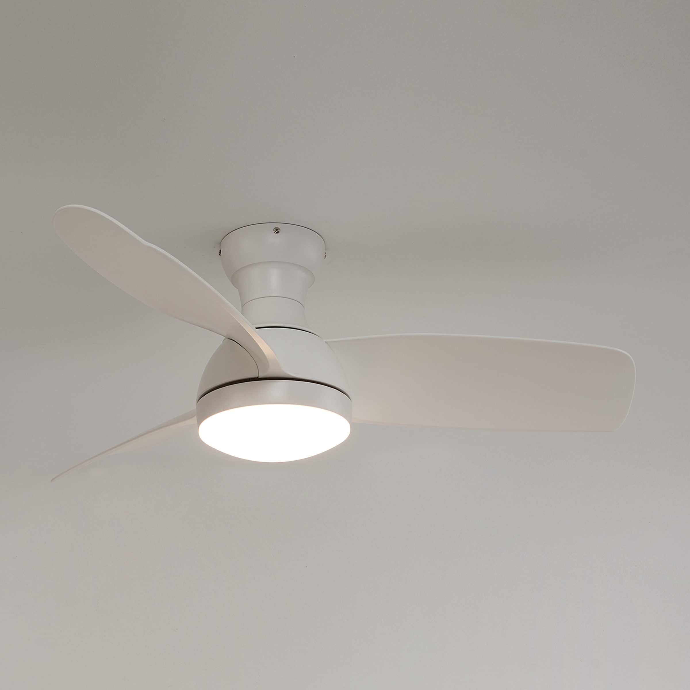 Ventoinha de Teto com Luz LED e Motor DC Fornells - Branco Branco-4
