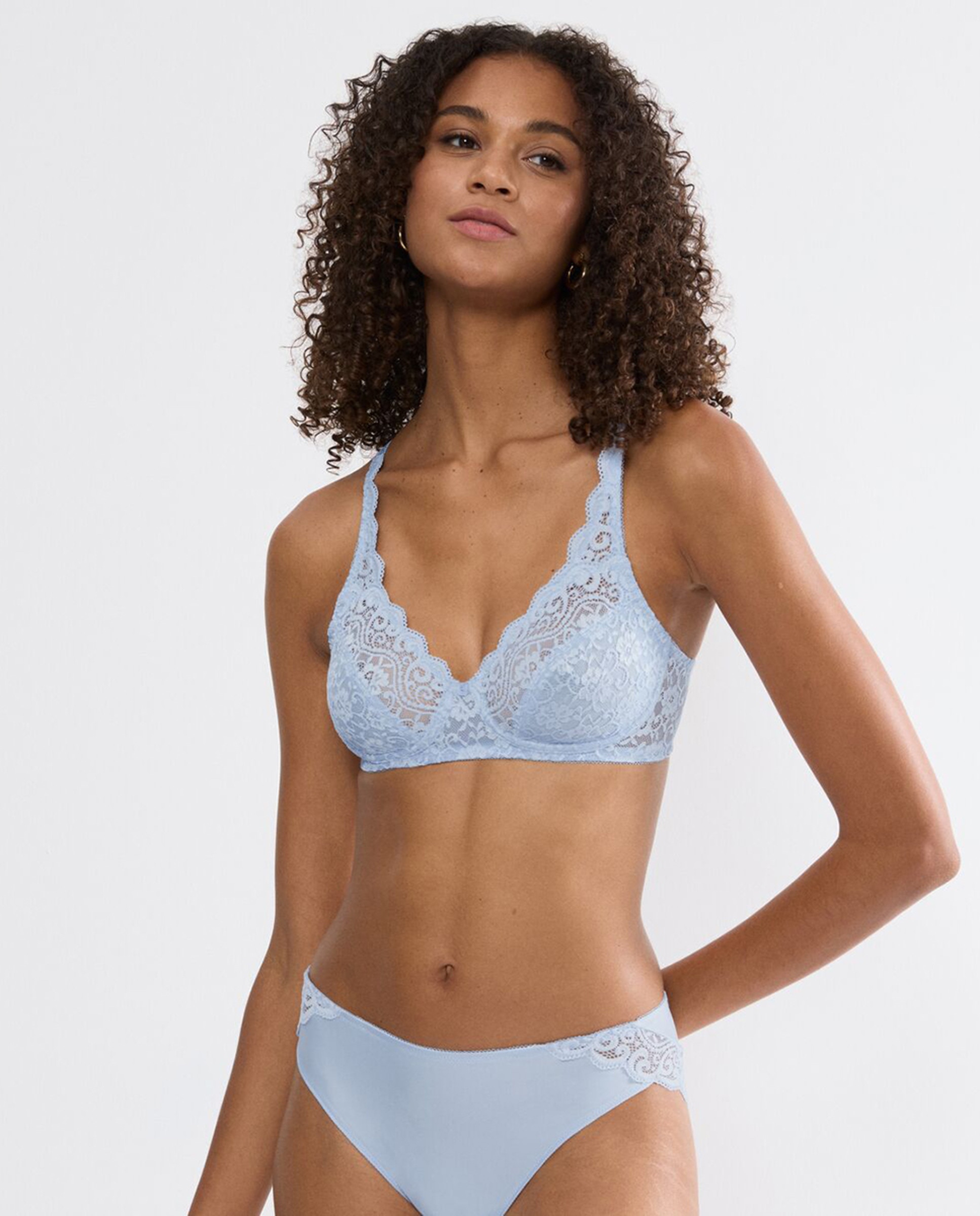 Soutien sem Aro e de Renda Azul-claro-1