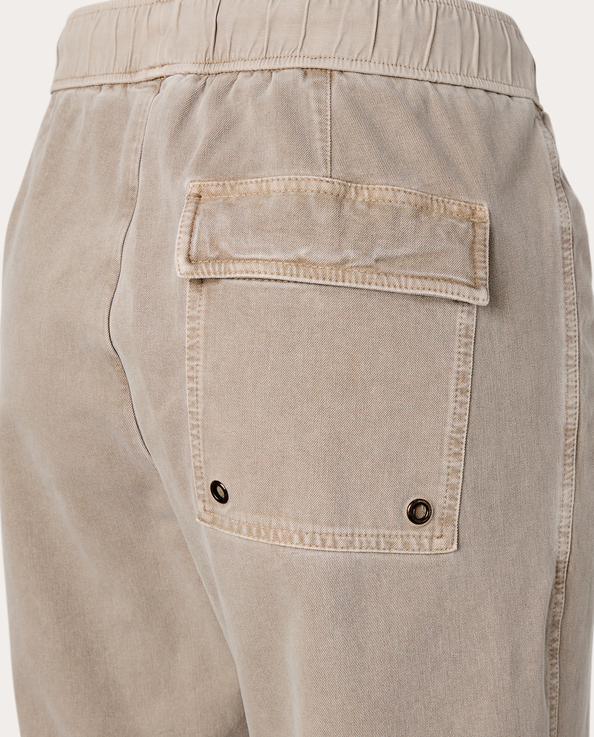 Pantalón recto de algodón Gris claro-4