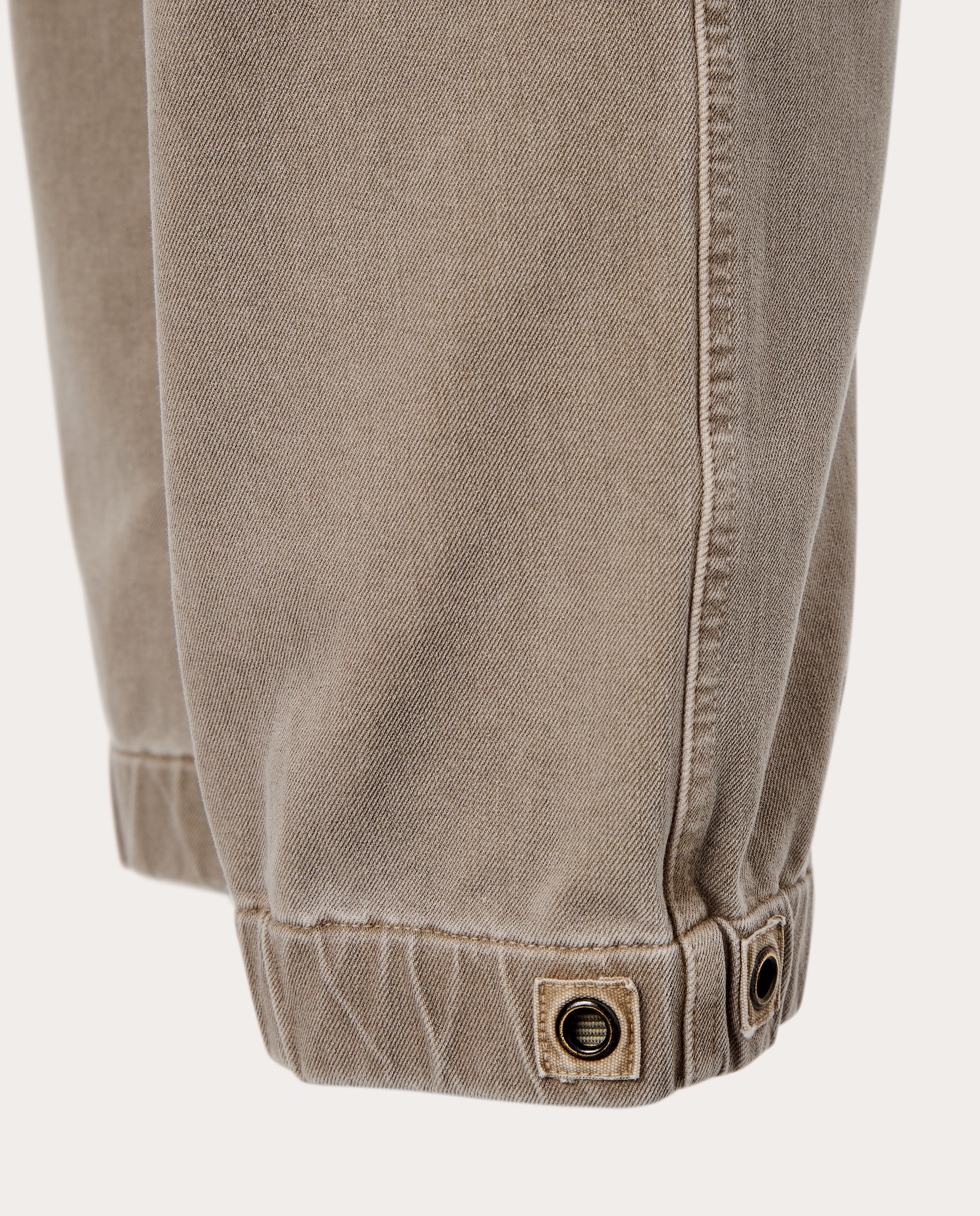 Pantalón recto de algodón Gris claro-5