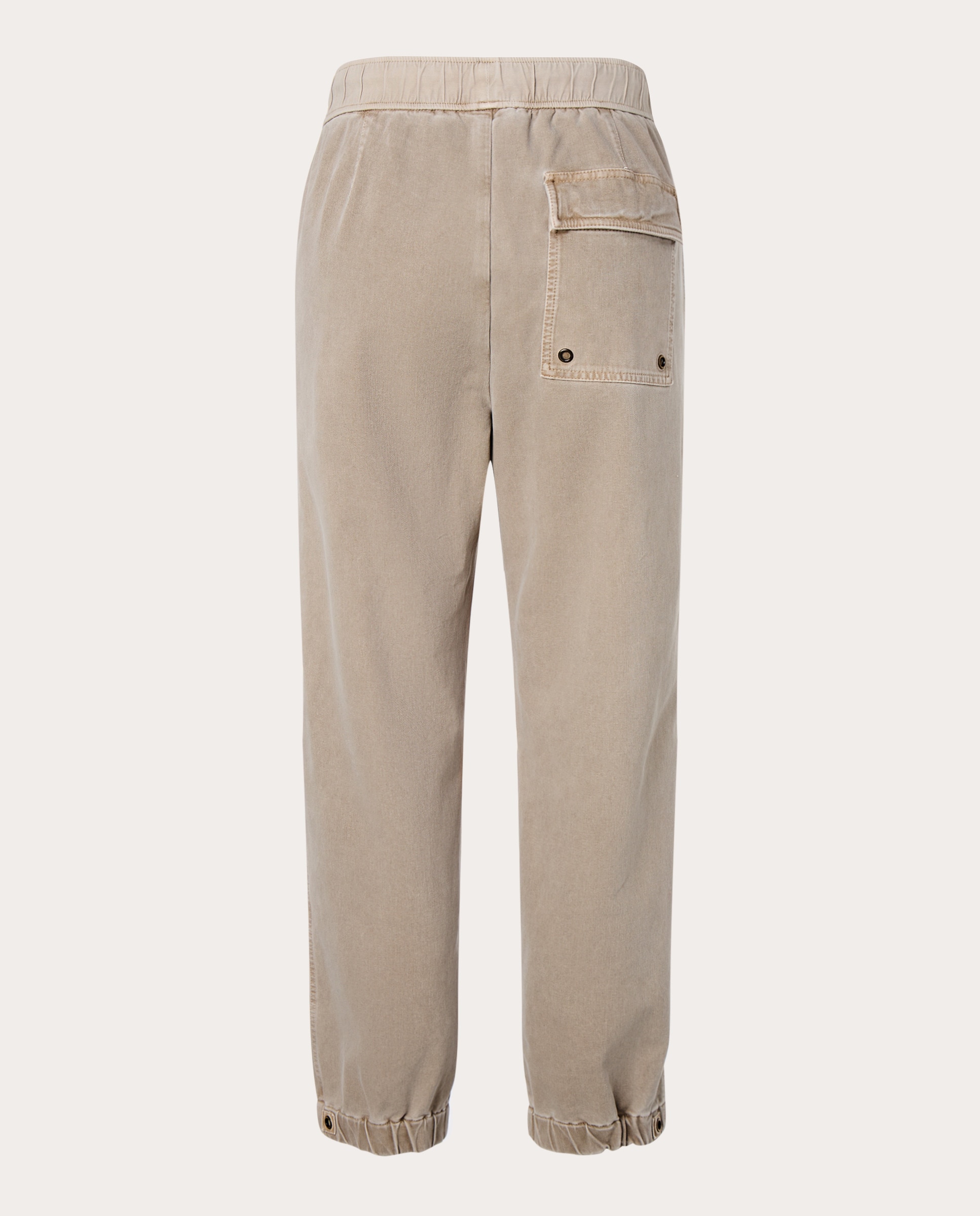 Pantalón recto de algodón Gris claro-2