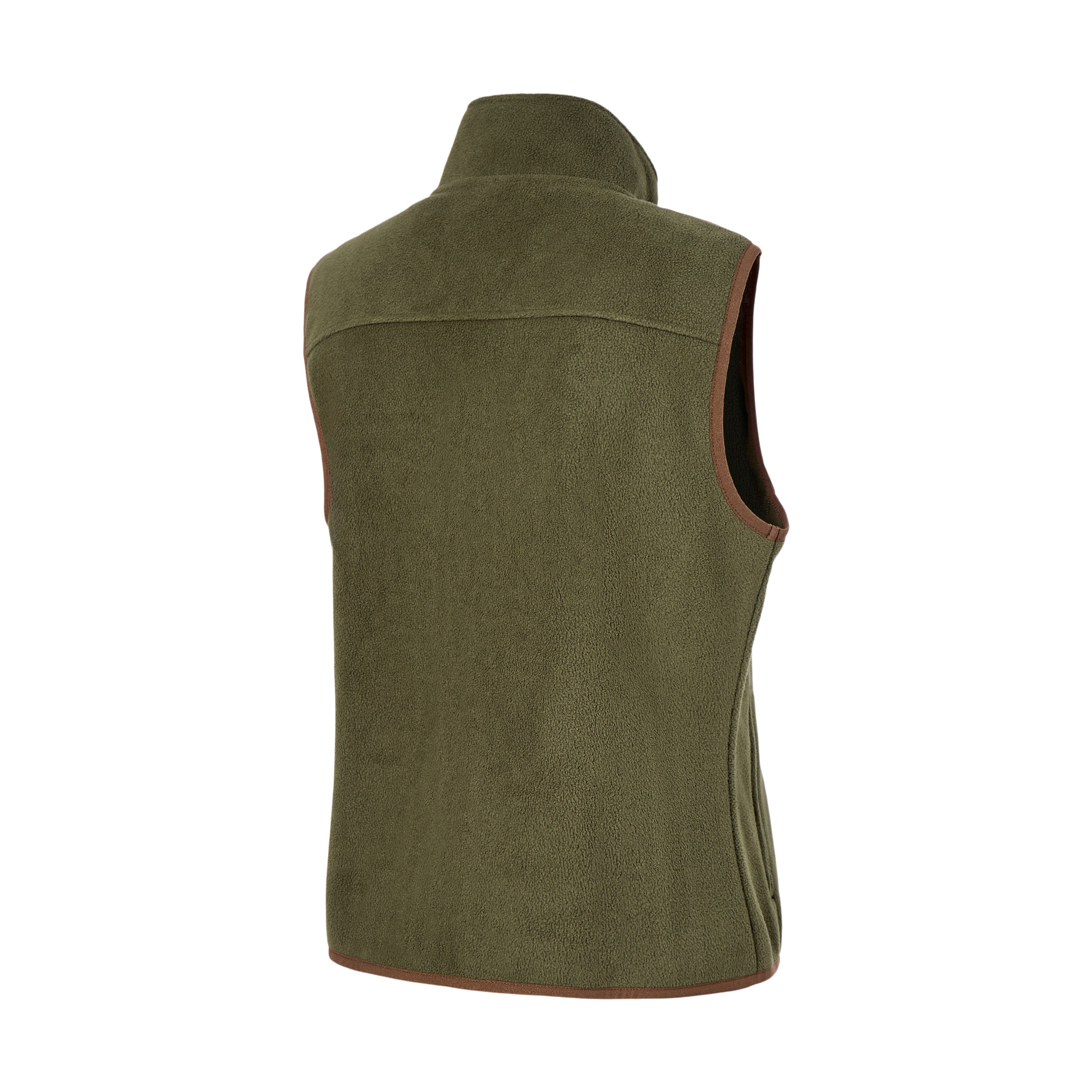 Colete Básico de Mulher com Forro Polar Verde-5