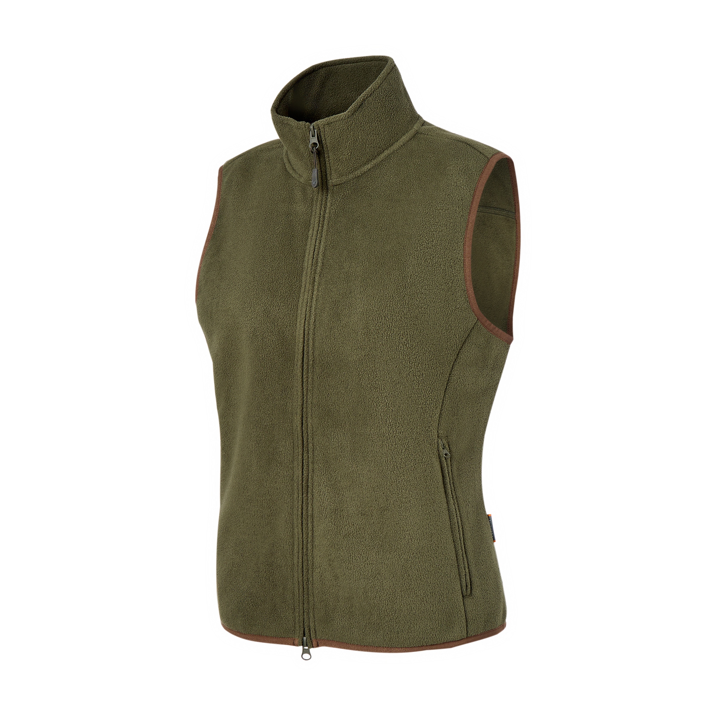 Colete Básico de Mulher com Forro Polar Verde-4