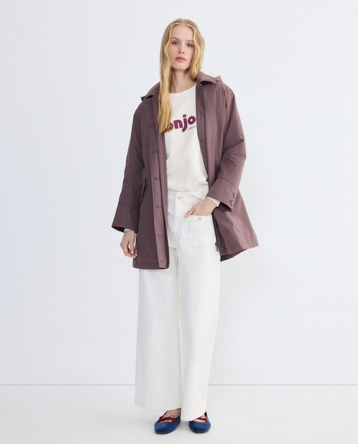 Imagen 0 de Pantalón denim culotte de mujer con bolsillos