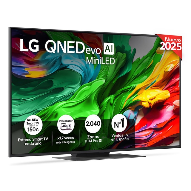 Imagen 0 de TV QNED evo MiniLED AI 139cm (55") LG 55QNED86A6A, 4K Smart TV