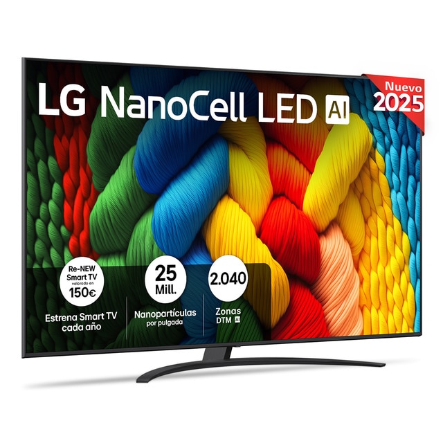 Imagem 0 de TV LED 86" LG 86NANO81A6A, NanoCell AI NANO81, 4K, Smart TV