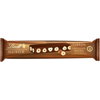 turrón de chocolate negro con avellanas tableta 200 g - Lindt Nuxor