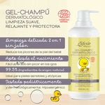 Baby Care gel- champú dermatológico 500 ml limpieza suave y delicada, relajante y protectora