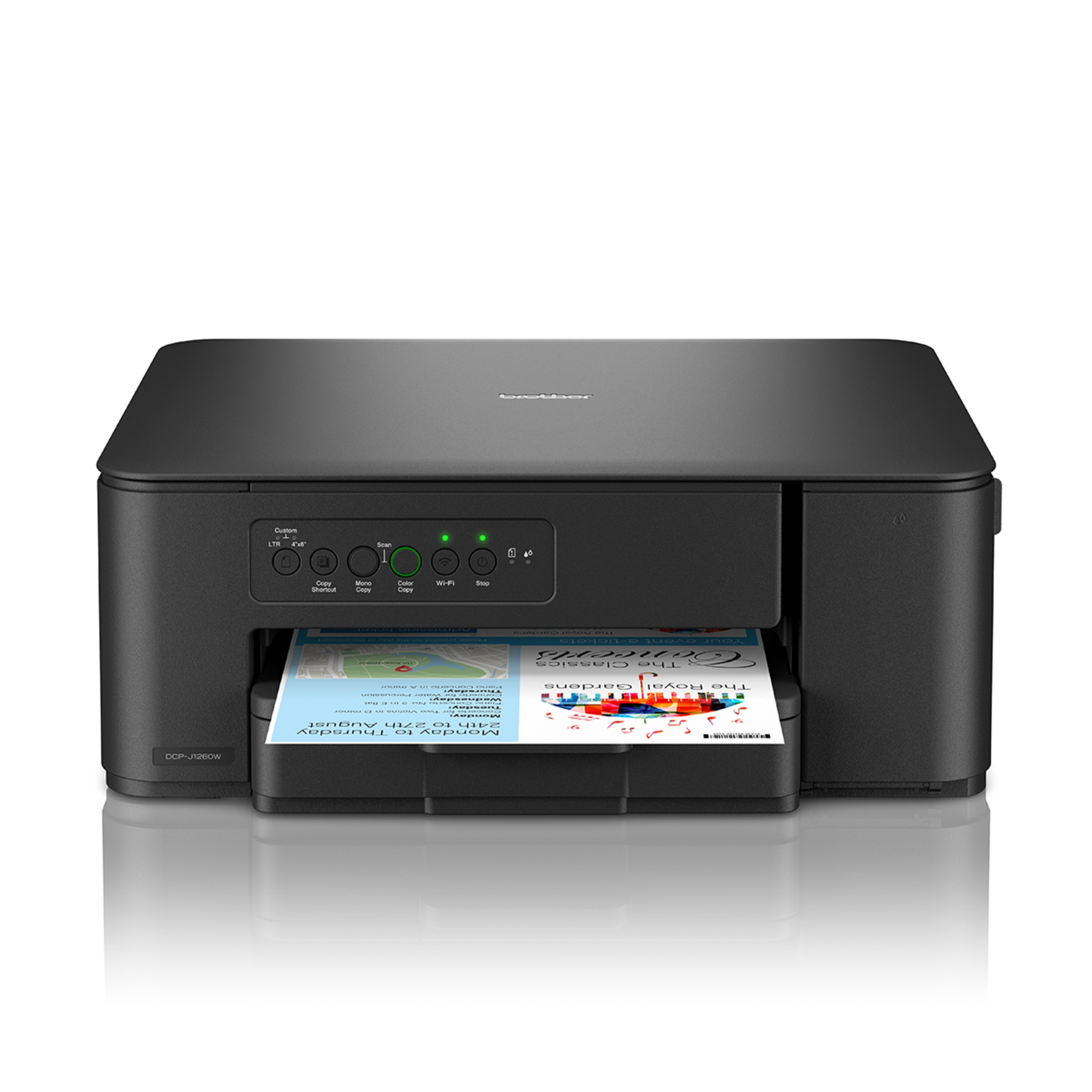 Impresora multifunción tinta Brother DCP-J1260W, Wi-Fi Negro-1
