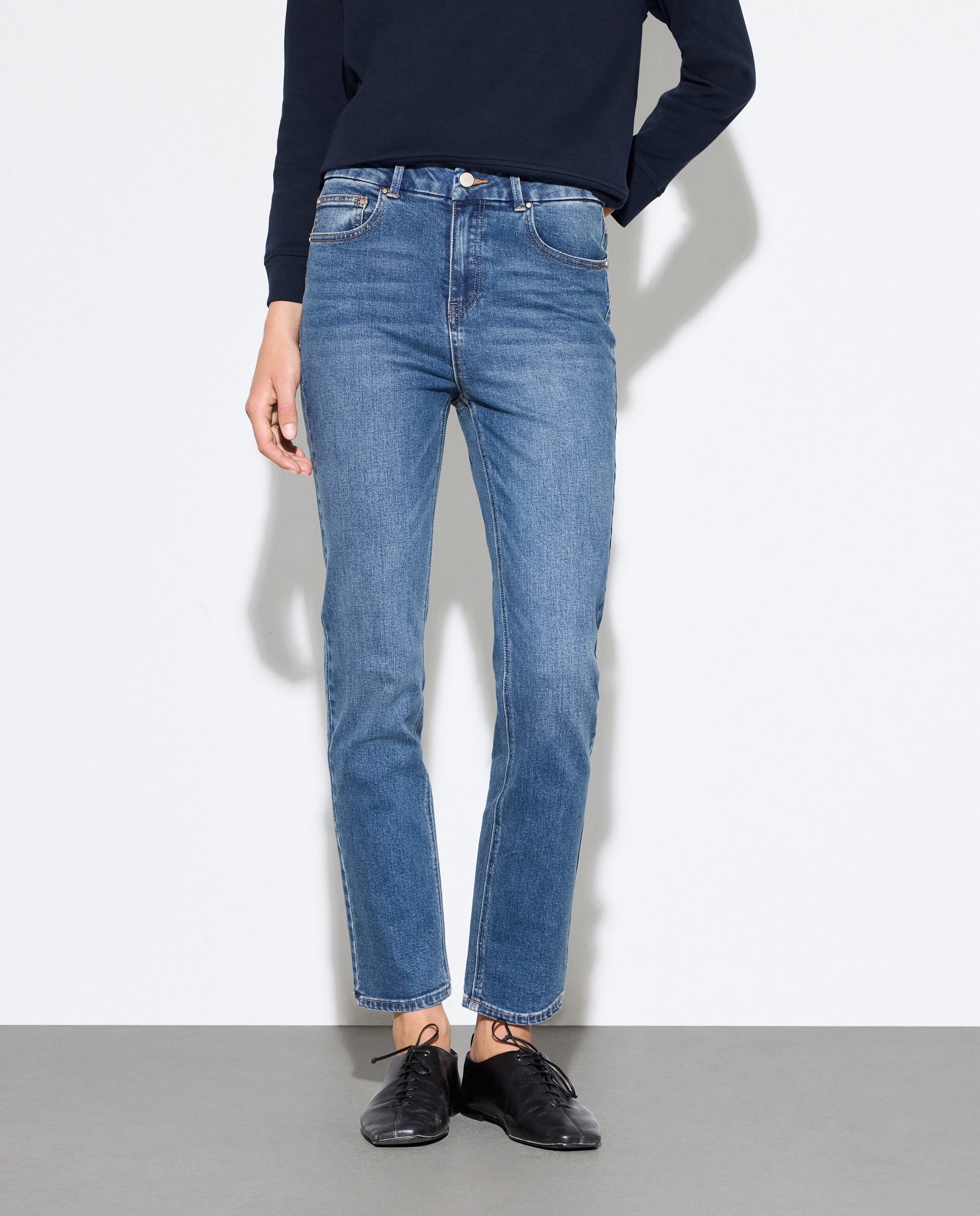 Jeans Push-Up com Lavagem Azul-2
