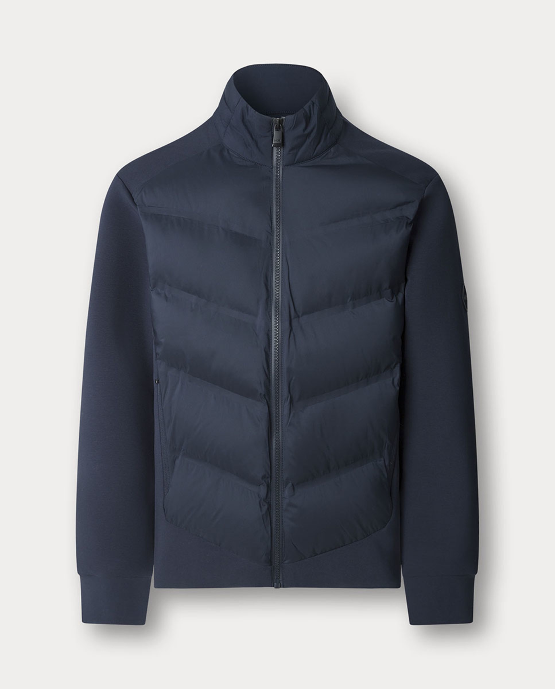 Sweatshirt Híbrida com Fecho de Correr Tamanhos Grandes Azul-2
