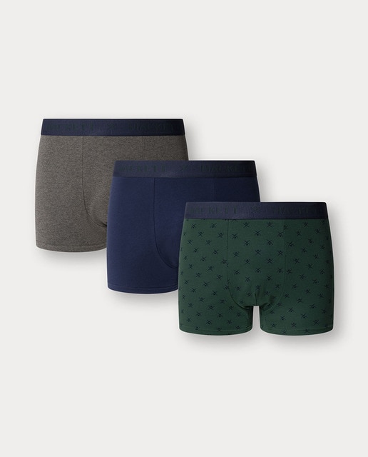 Imagem 0 de Pack de Três Boxers de Malha Combinados