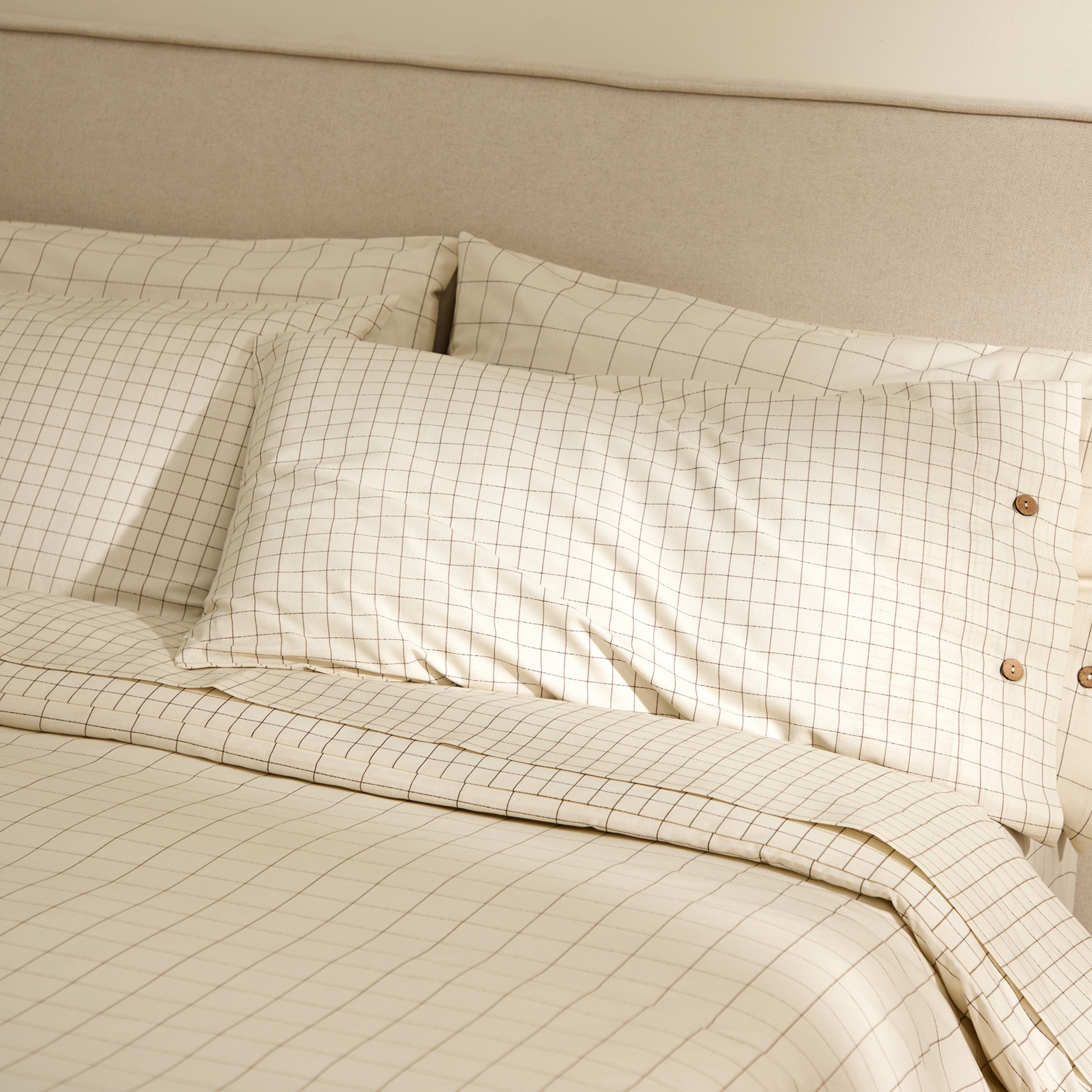 Conjunto de Lençóis com Lençol Ajustável Kaja Bege-6