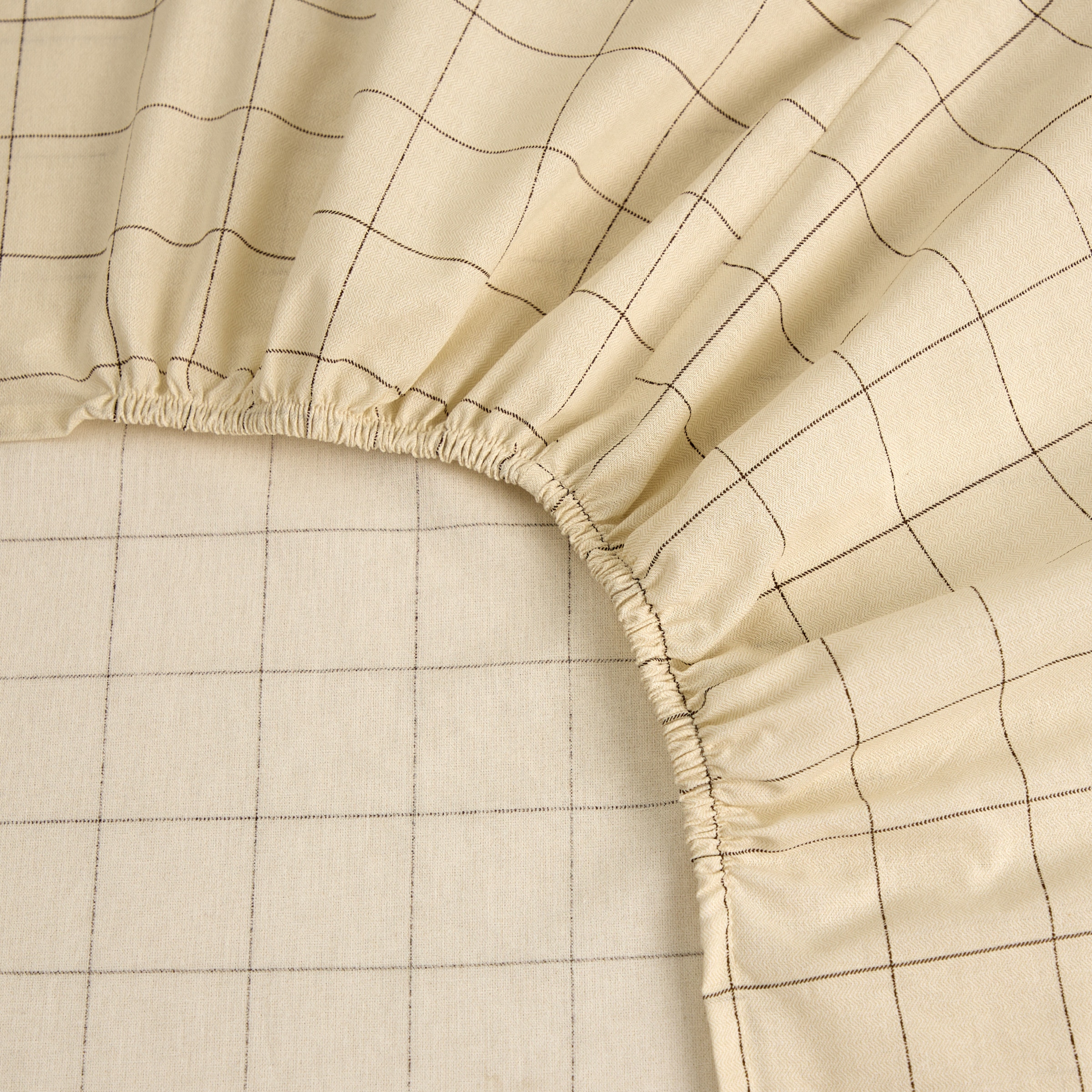 Conjunto de Lençóis com Lençol Ajustável Kaja Bege-5