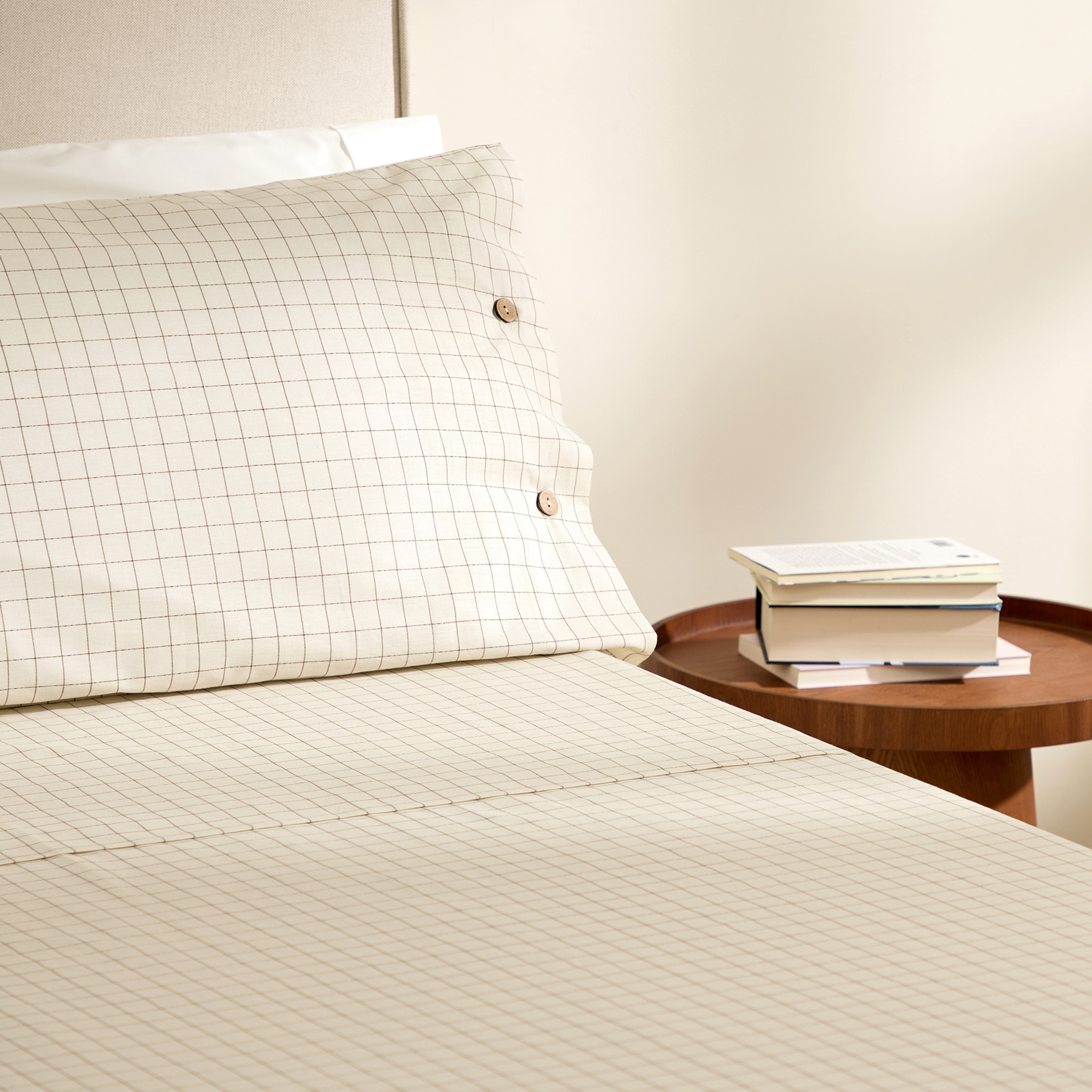 Conjunto de Lençóis com Lençol Ajustável Kaja Bege-1