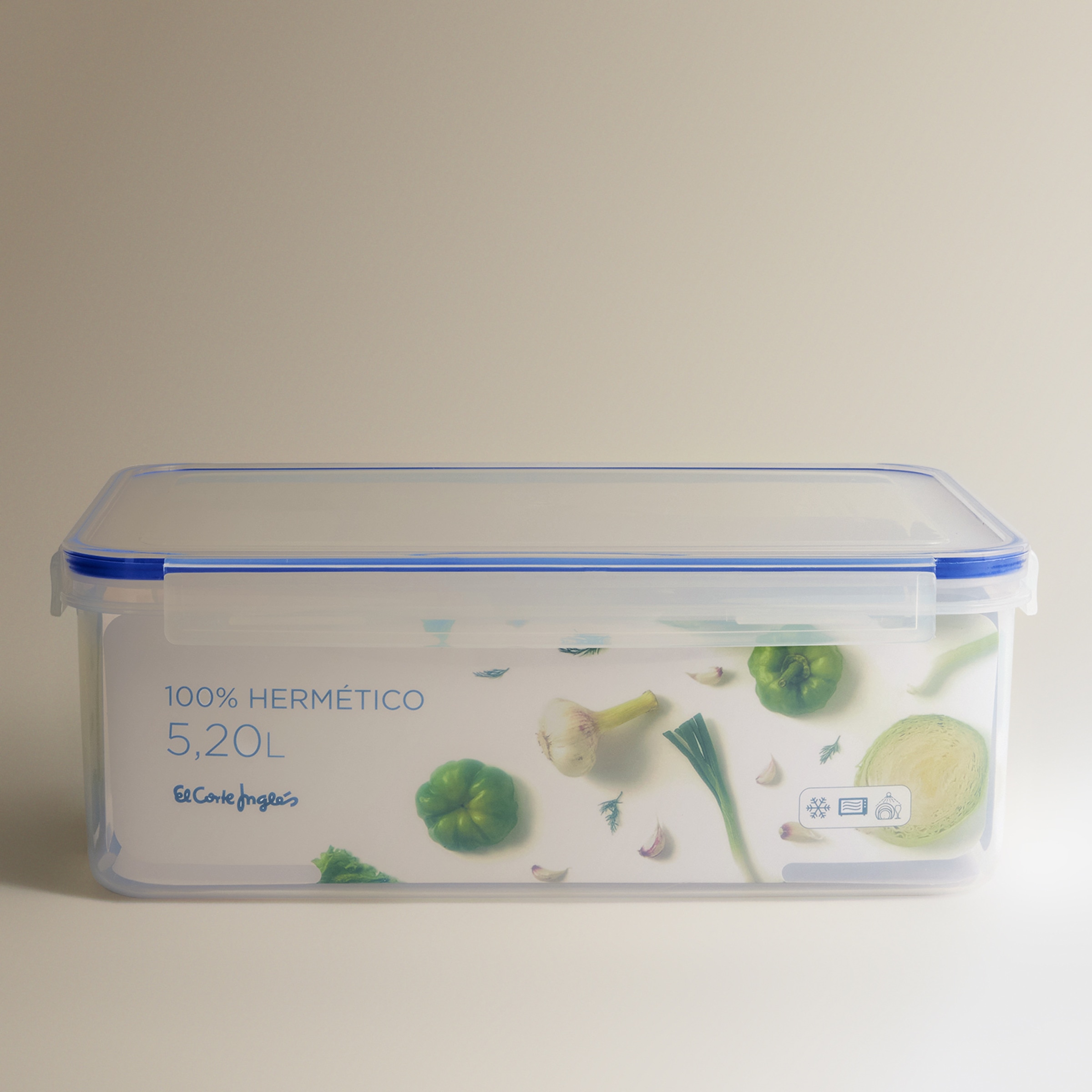 Hermético de plástico rectangular El Corte Inglés Transparente-4
