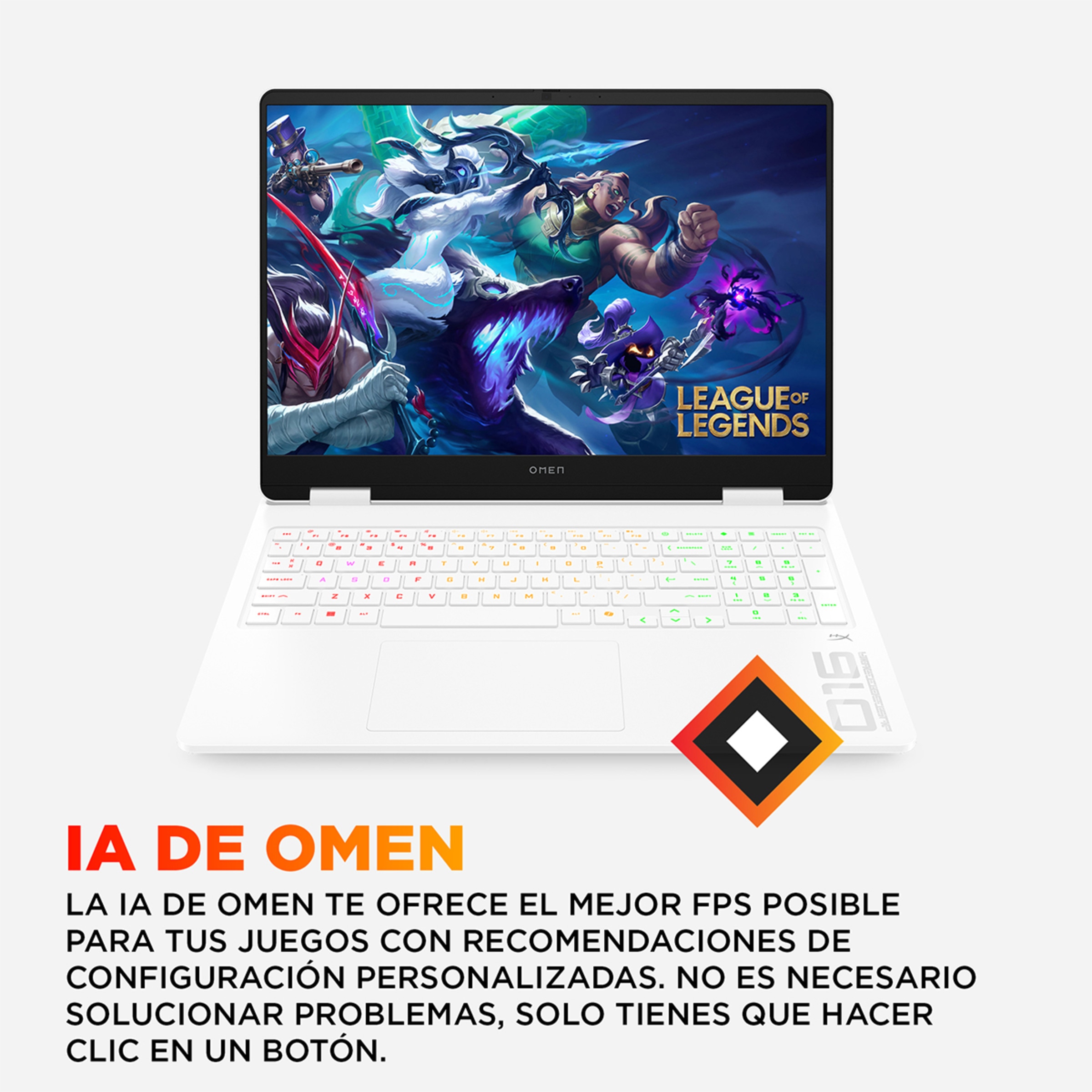 Portátil Gaming HP OMEN 16-am0020ns, Intel Core 7-240H, 32GB, 1TB SSD, Nvidia GeForce RTX 5070 8GB, 16", W11 Blanco-6
