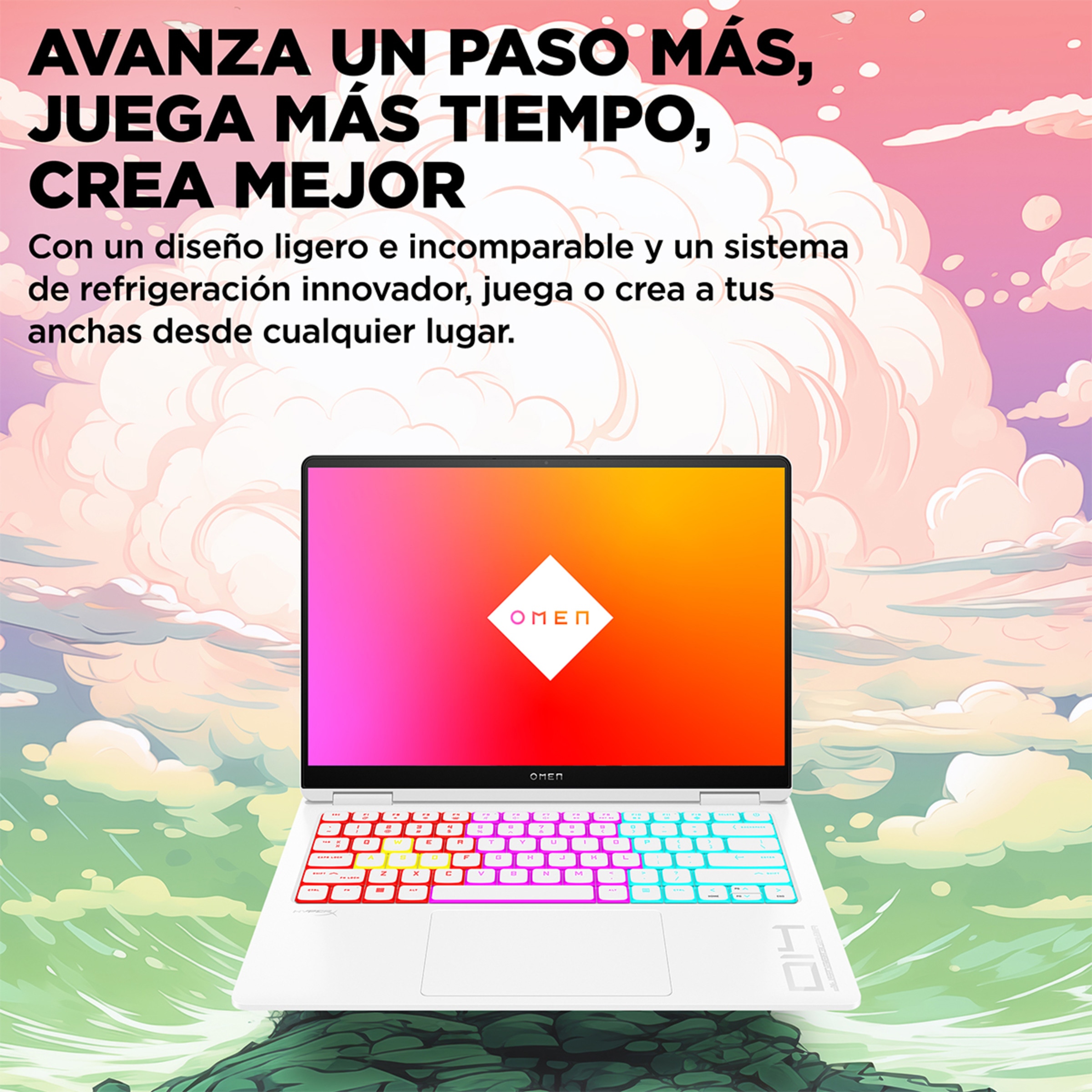 Portátil Gaming HP OMEN Transcend 14-fb1002ns, Intel Core Ultra 7-255H, 32GB, 1TB SSD, Nvidia GeForce RTX 5060 8GB, 14" OLED, W11 Blanco-6