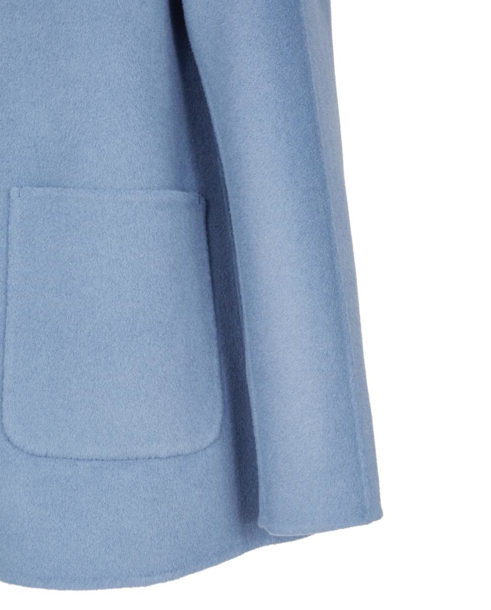 Sobretudo Médio com Capuz Acolchoado Desmontável Azul-claro-9