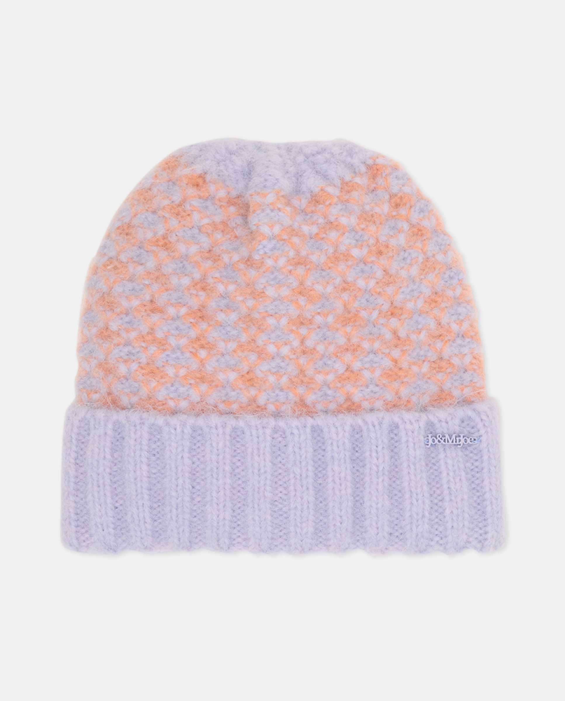Conjunto de Gorro e Gola Bicolor Roxo-4