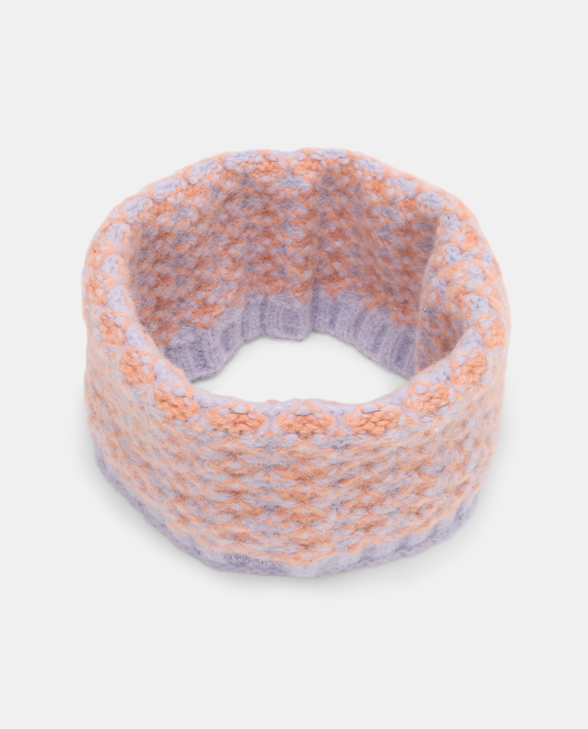 Conjunto de Gorro e Gola Bicolor Roxo-3
