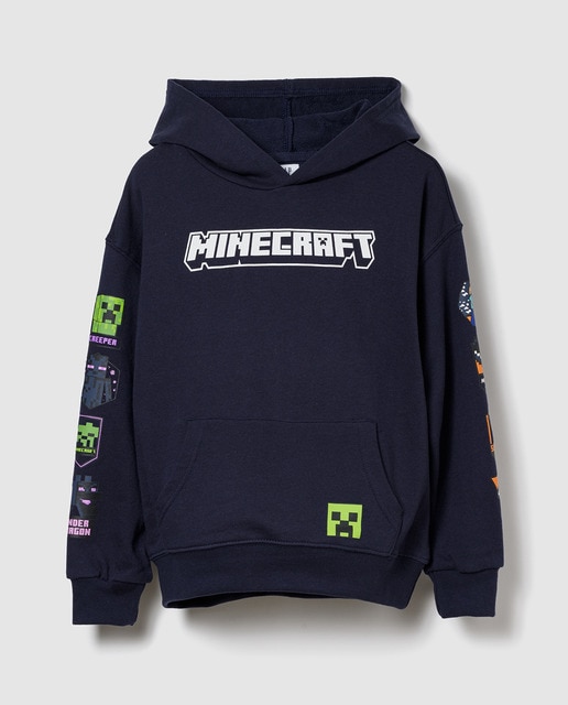 Imagem 0 de Camisola com Capuz Relaxed e Estampado Minecraft