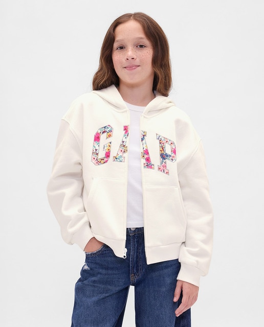 Imagem 0 de Sweatshirt Aberta com Capuz e Bolso Canguru. Logótipo Central Estampado