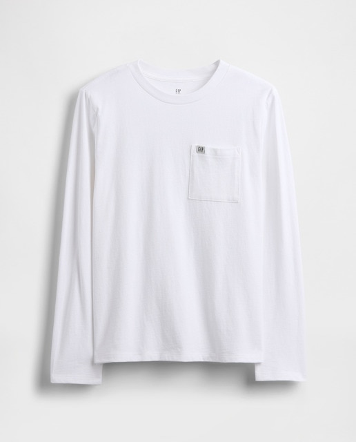 Imagem 0 de T-shirt Lisa com Decote Redondo. Bolso com Logótipo
