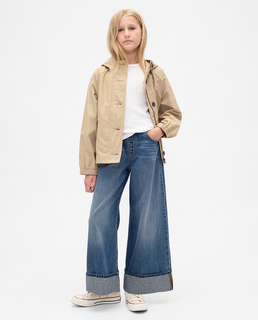 Imagem 0 de Jeans Baggy de Perna Larga e Cintura Baixa