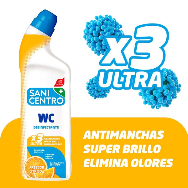 Gel Desinfectante Wc Frescura Citrica embalagem 1 L