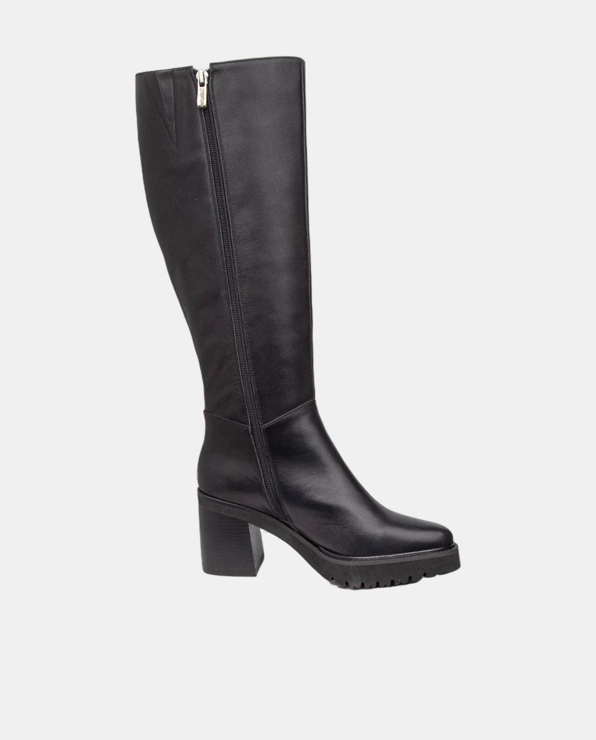 Botas com Fecho de Correr Preto-3
