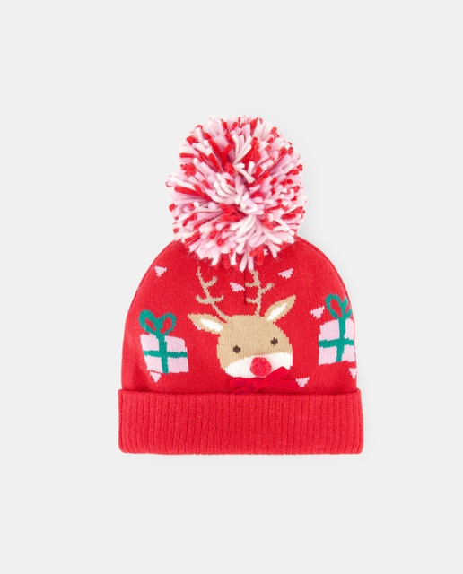 Imagem 0 de Gorro com Jacquard de Rena e Presente
