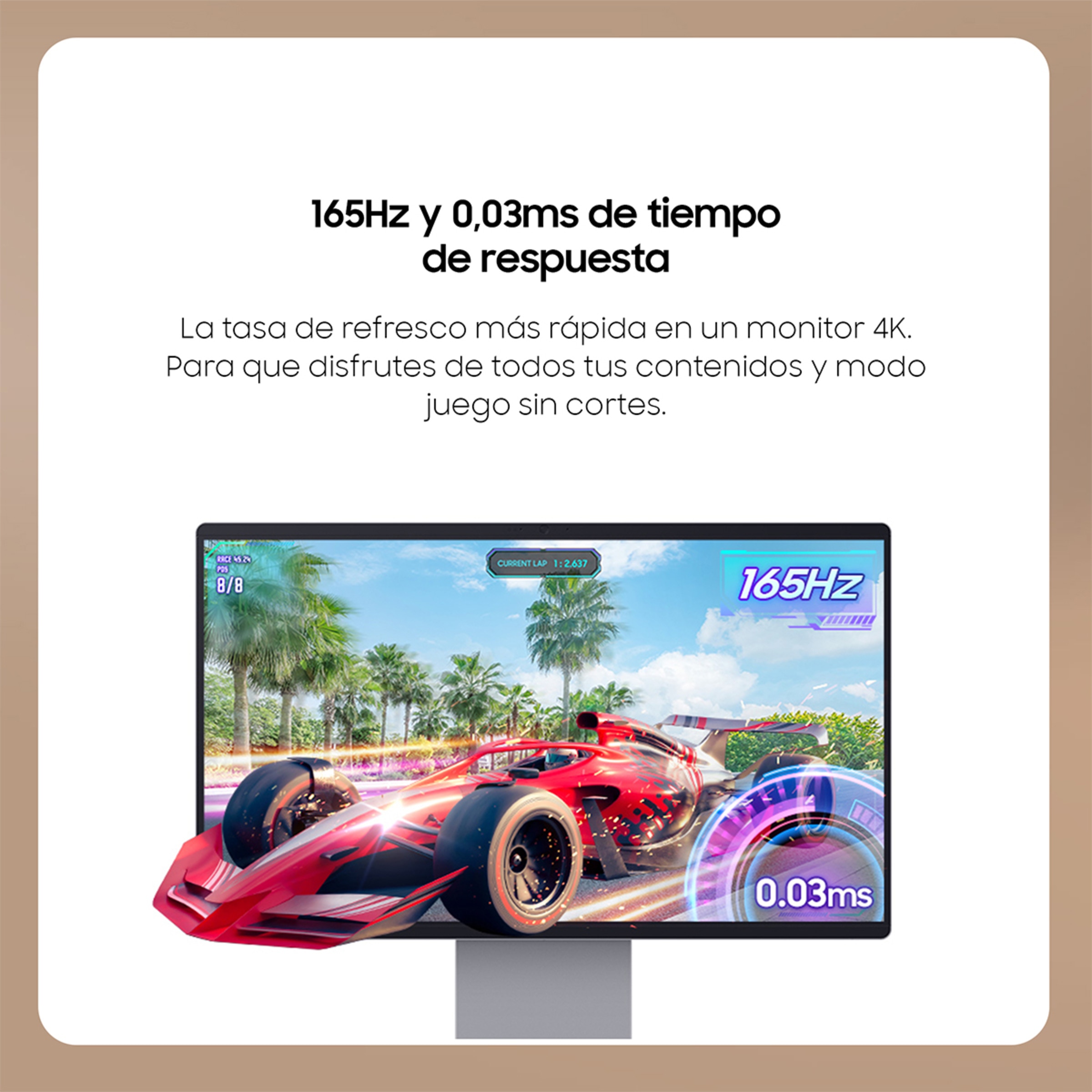 Monitor Gaming 80 cm (32") Samsung Smart Monitor M9 LS32FM902SUXEN, OLED, UHD 4K, 165 Hz, 0,03 ms, FreesSync Premium Pro con altavoces Plateado carbón-4