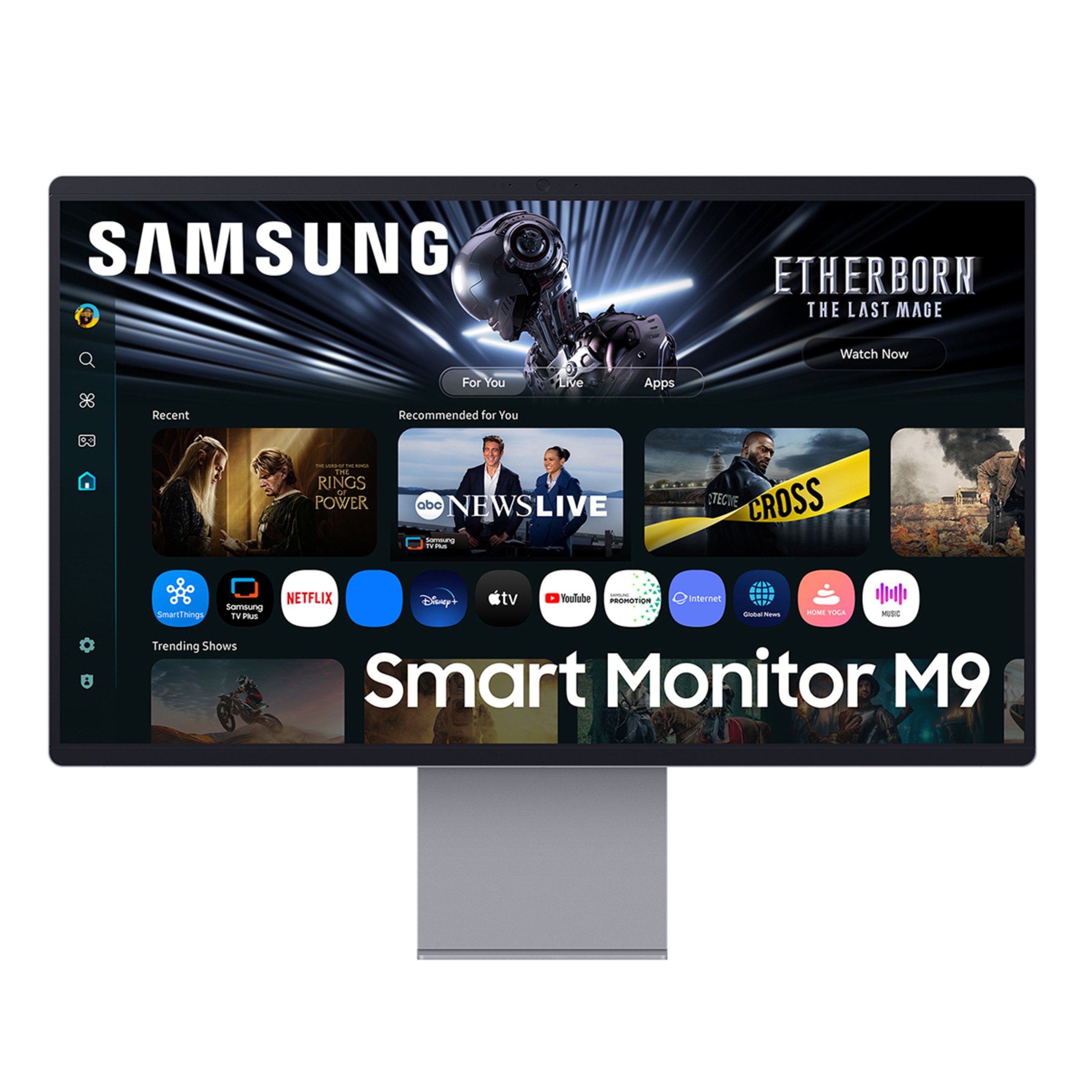 Monitor Gaming 80 cm (32") Samsung Smart Monitor M9 LS32FM902SUXEN, OLED, UHD 4K, 165 Hz, 0,03 ms, FreesSync Premium Pro con altavoces Plateado carbón-1