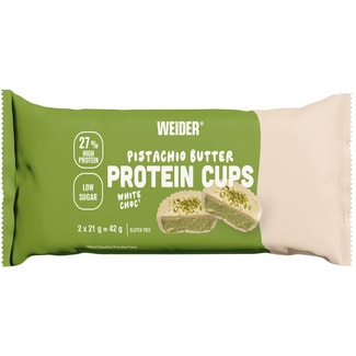 cups proteicas de mantequilla de pistacho y chocolate blanco unidad 42 g - Weider