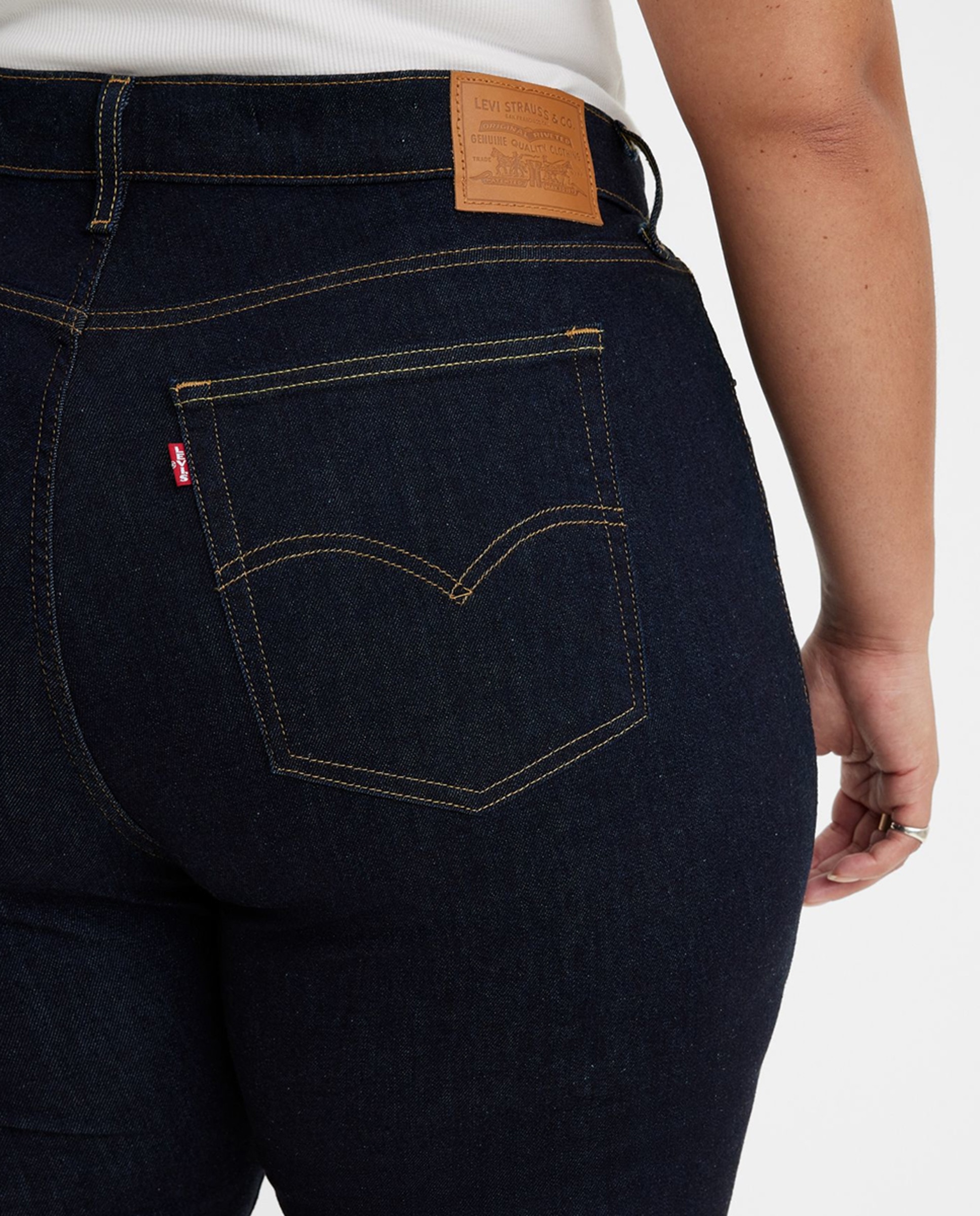 Jeans 721 Skinny com lavagem escura Azul-marinho-2