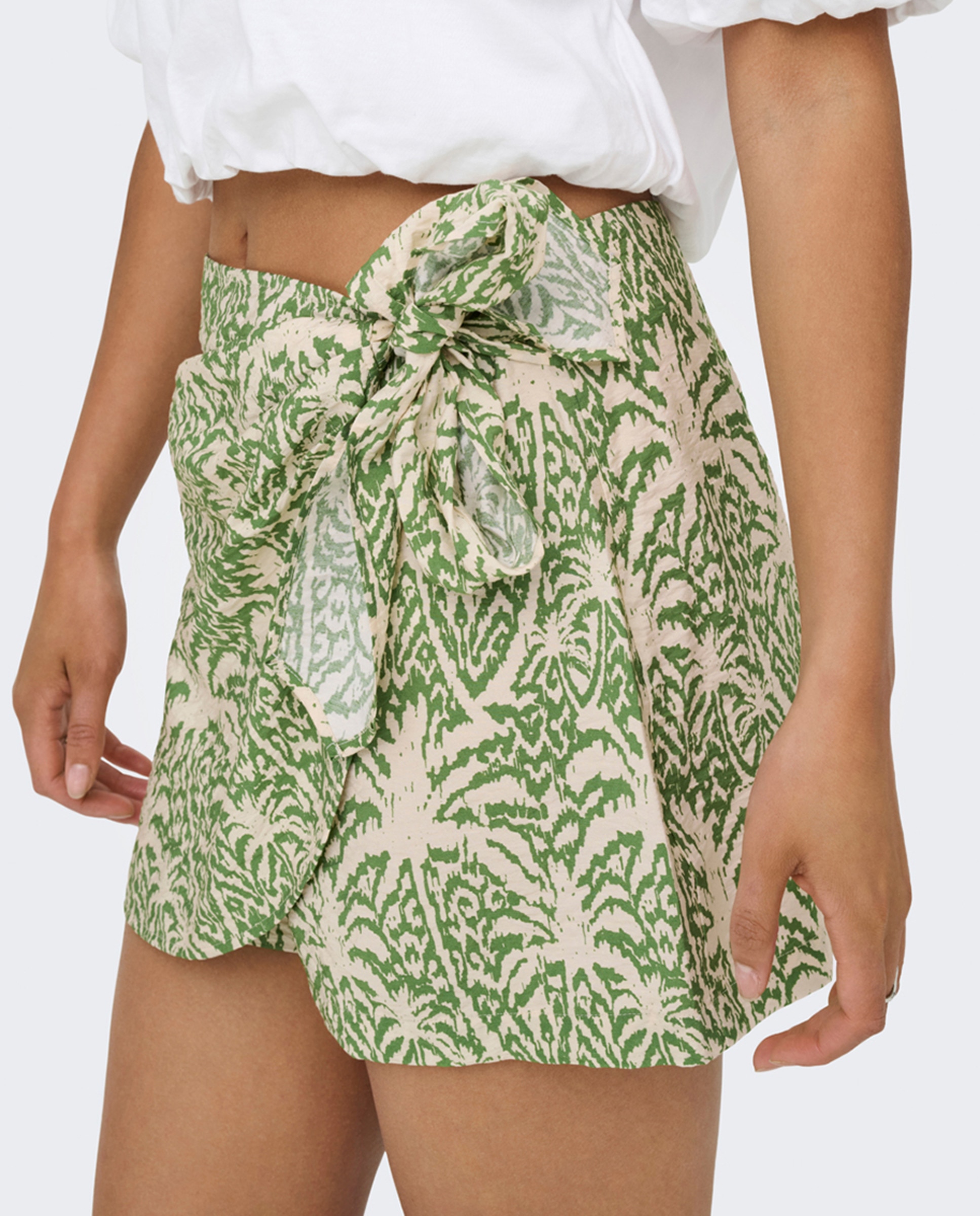 Saia-Calção com Estampado Verde-claro-4