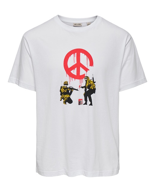 Imagem 0 de T-shirt Relaxed Fit com Manga Curta