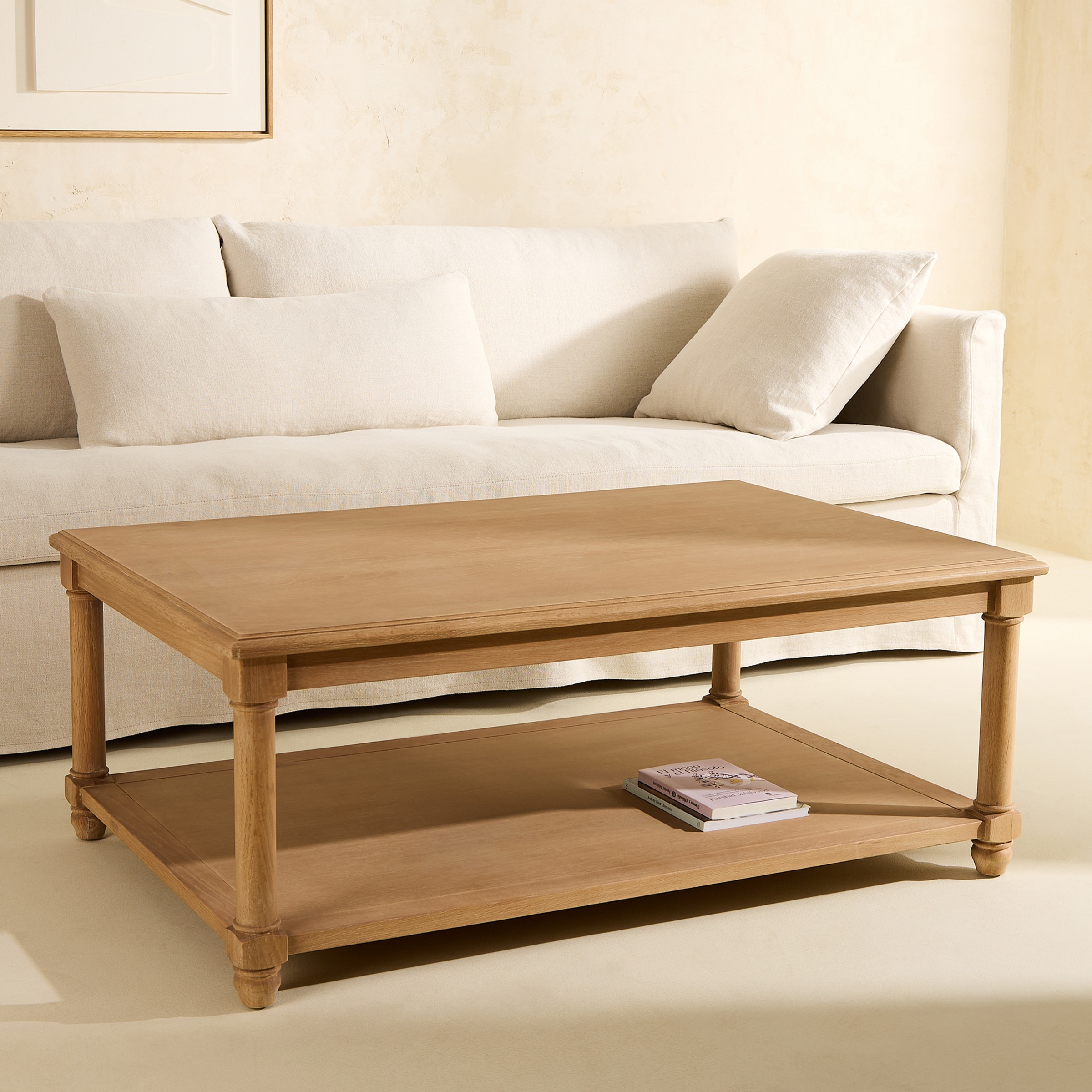 Mesa de Centro de Carvalho Vintage Natural-1