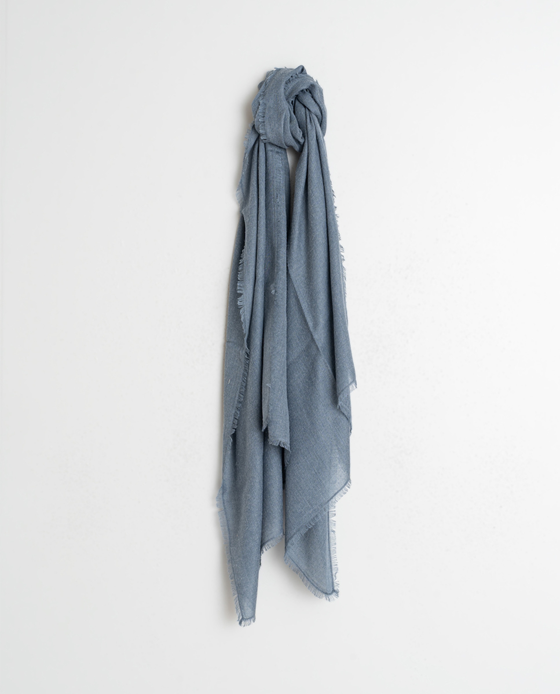 Écharpe Comprida Lisa Azul-índigo-1