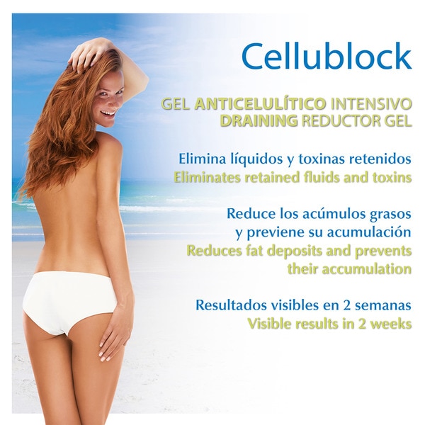 Cellublock Intensives Cellulite-Gel Reduziert Cellulite und Orangenhaut Rohr 200 ml