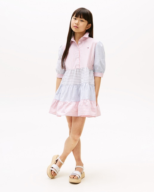 Imagem 0 de Vestido Estilo Camisa com Color Block